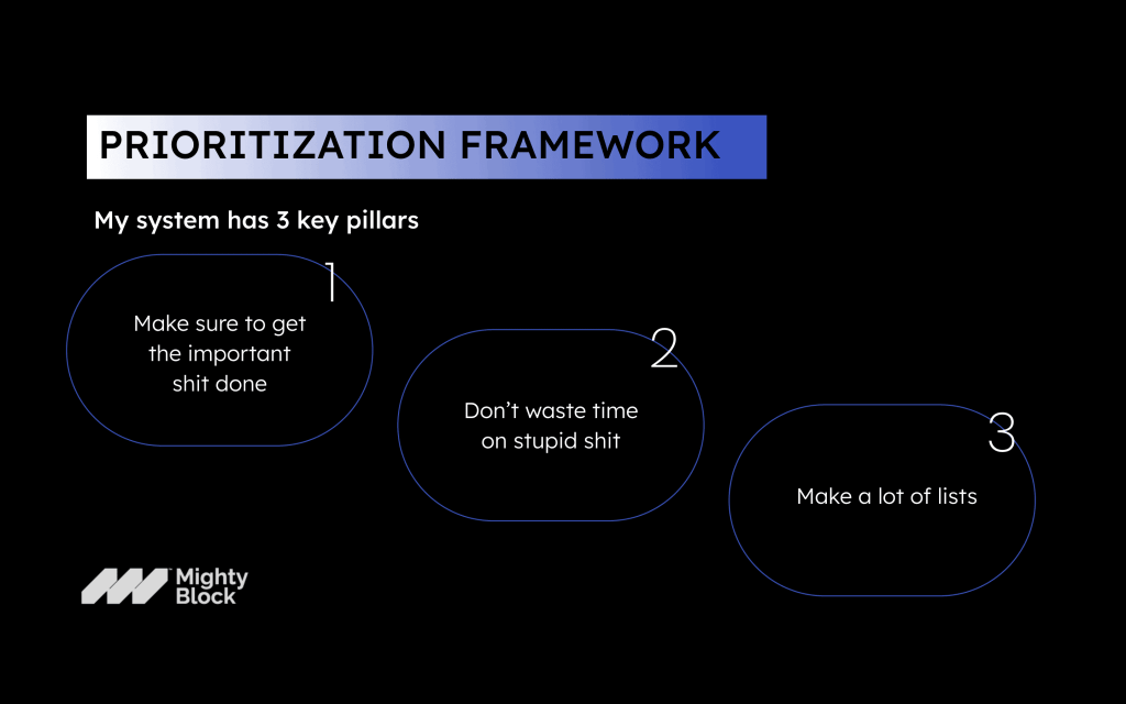 Prioritization framework